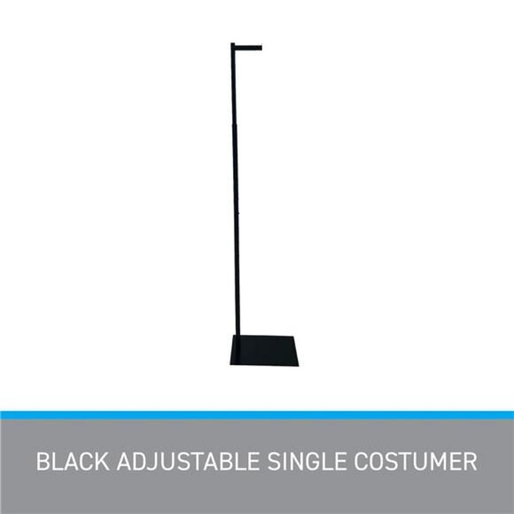 Adjustable Black Costumer Stand – Single Arm Clothes Rack - Retail Clothing - Picture 5 of 8